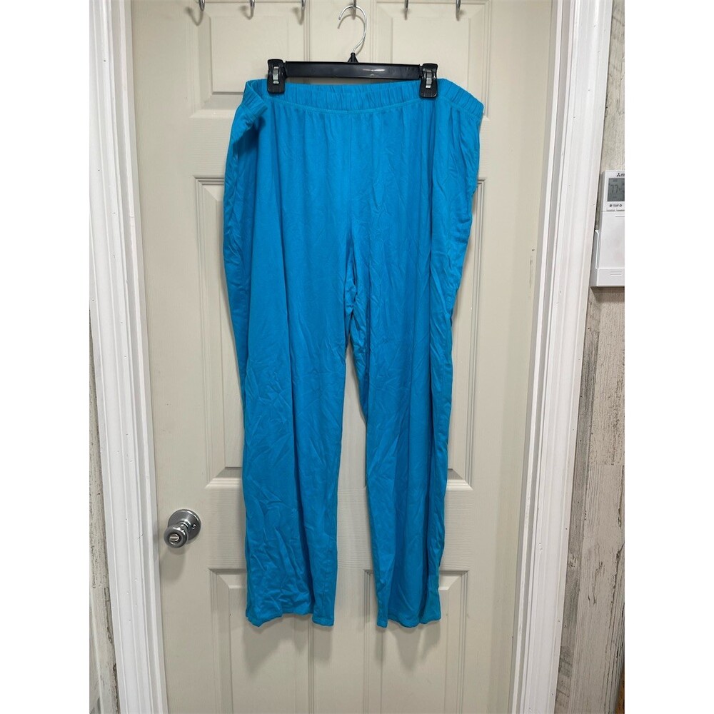 Cacique Lane Bryant Pajama Pants Womens Plus Size 22/24 Bright Blue Solid sku691